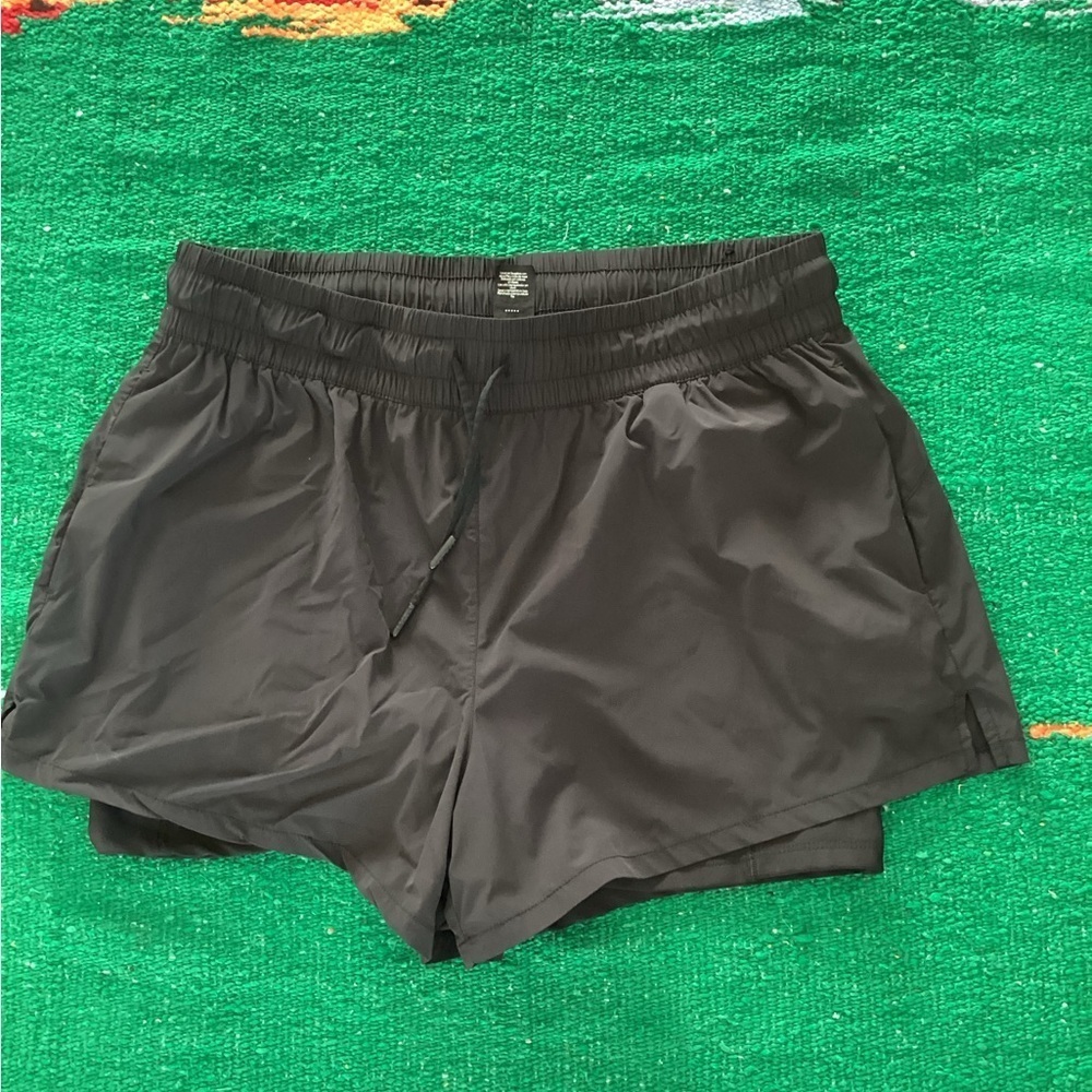 Spyder Active Women's Short Size L Black Inner Short, Cell Phone Pocket